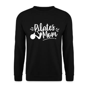 Pilates Mom MomMy Lover - Unisex Sweatshirt - black - Front - Alina (178cm) & Michal (187cm)