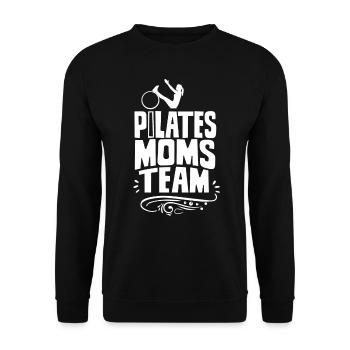 Pilates Mothers Team Pilates Mother Mom MomMy - Unisex Sweatshirt - black - Front - Alina (178cm) & Michal (187cm)
