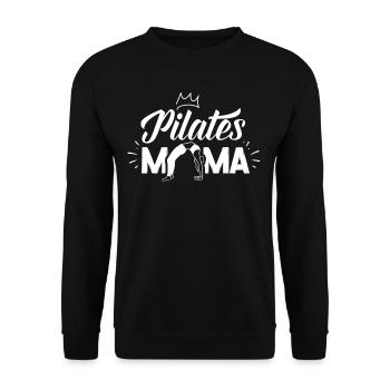 Pilates Mama Mami Mère Amante - Sweat-shirt Unisexe - noir - Devant - Alina (178cm) & Michal (187cm)
