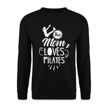 This Mother Loves Pilates Mommy Lover Mom - Unisex Sweatshirt - black - Front - Alina (178cm) & Michal (187cm)