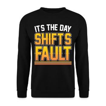 C’est la faute de l’équipe de jour de nuit - Sweat-shirt Unisexe - noir - Devant - Alina (178cm) & Michal (187cm)