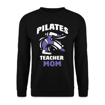 Pilates Teacher Mama Pilates Teacher MomMy Mother - Unisex Sweatshirt - black - Front - Alina (178cm) & Michal (187cm)