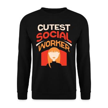 Sweetest Social Worker Training Social Worker - Unisex Sweatshirt - black - Front - Alina (178cm) & Michal (187cm)