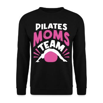 Pilates Mothers Team Pilates Mother Mom MomMy - Unisex Sweatshirt - black - Front - Alina (178cm) & Michal (187cm)