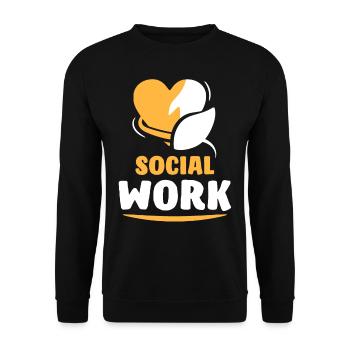 Social Work Occupation Social Worker Social Work - Unisex Sweatshirt - black - Front - Alina (178cm) & Michal (187cm)
