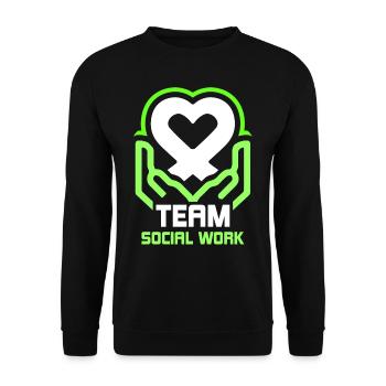 Team Social Work Social Work Social Workers - Unisex Sweatshirt - black - Front - Alina (178cm) & Michal (187cm)
