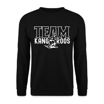 Team Kangaroo Kangaroo Lover Animal Australia - Unisex Sweatshirt - black - Front - Alina (178cm) & Michal (187cm)