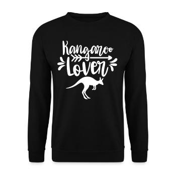 Kangaroo Lover Kangaroo Animal Australie - Sweat-shirt Unisexe - noir - Devant - Alina (178cm) & Michal (187cm)