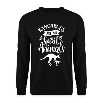 Kängurus Sind Meine Lieblingstiere Tier Känguru - Unisex Pullover - Schwarz - Vorne - Alina (178cm) & Michal (187cm)