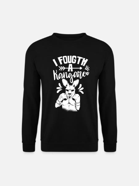 I Fought With A Kangaroo Kangaroo Animal - Unisex Sweatshirt - black