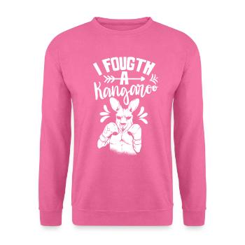 Je me suis battu avec un kangourou kangourou - Sweat-shirt Unisexe - rose - Devant