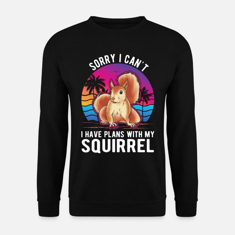 Cadeau Écureuil Écureuil Gris - Sweat-shirt Unisexe - noir
