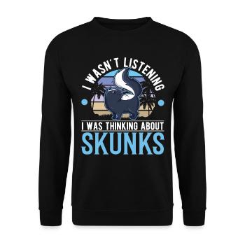 Skunk Gift Skunk - Unisex Sweatshirt - black - Front - Alina (178cm) & Michal (187cm)