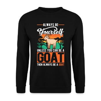 Chèvre Cadeau Chèvre Gardien Chèvre - Sweat-shirt Unisexe - noir - Devant - Alina (178cm) & Michal (187cm)