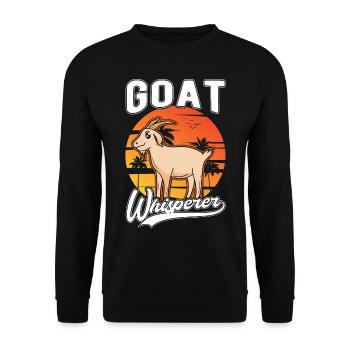 Goat Whisperer Goat Host Goat - Unisex Sweatshirt - black - Front - Alina (178cm) & Michal (187cm)