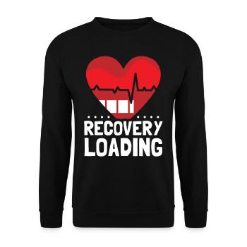 Erholung Laden Erholen Überlebender Patient - Unisex Pullover - Schwarz - Vorne - Alina (178cm) & Michal (187cm)
