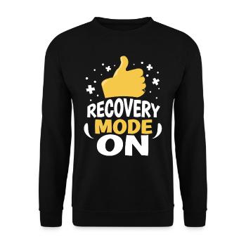 Erholung Modus Ein Überlebender Patient Erholen - Unisex Pullover - Schwarz - Vorne - Alina (178cm) & Michal (187cm)