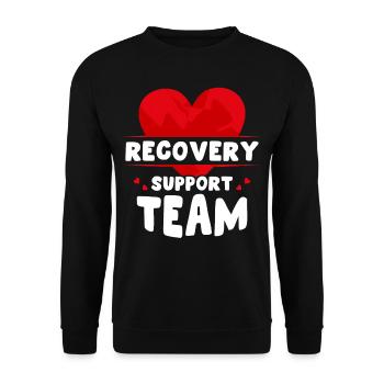 Team to support recovery recovery - Unisex Sweatshirt - black - Front - Alina (178cm) & Michal (187cm)