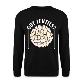 Lentils Have Lens Lentil Soup Food Lovers - Unisex Sweatshirt - black - Front - Alina (178cm) & Michal (187cm)