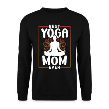 Meilleure mère de yoga de tous les temps Maman Hobby Mommy - Sweat-shirt Unisexe - noir - Devant - Alina (178cm) & Michal (187cm)