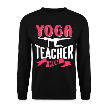 Yoga Teacher Mama Yoga Teacher Hobby MomMy Mother - Unisex Sweatshirt - black - Front - Alina (178cm) & Michal (187cm)