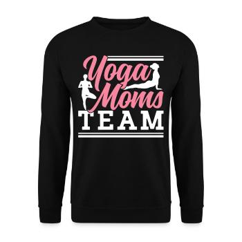 Yoga Mères Équipe Mère Maman Hobby Maman - Sweat-shirt Unisexe - noir - Devant - Alina (178cm) & Michal (187cm)
