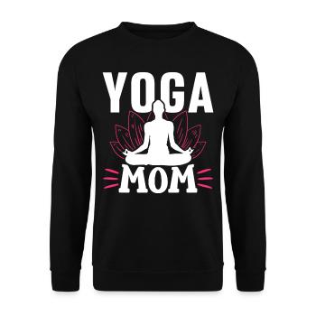 Yoga Mama Mami Mère Hobby - Sweat-shirt Unisexe - noir - Devant - Alina (178cm) & Michal (187cm)