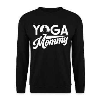 Yoga MamanMon Hobby Maman Mère - Sweat-shirt Unisexe - noir - Devant - Alina (178cm) & Michal (187cm)
