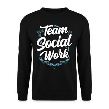 Team Social Work Social Work Social Workers - Unisex Sweatshirt - black - Front - Alina (178cm) & Michal (187cm)