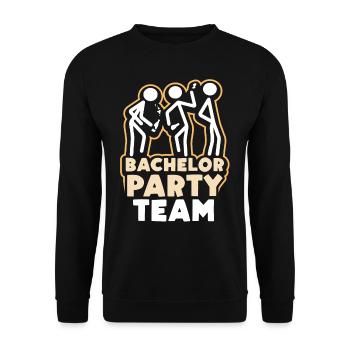 Junggesellenabschied Team Junggeselle Braut - Unisex Pullover - Schwarz - Vorne - Alina (178cm) & Michal (187cm)