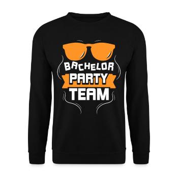 Junggesellenabschied Team Braut Junggeselle - Unisex Pullover - Schwarz - Vorne - Alina (178cm) & Michal (187cm)