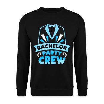 Bachelor Party Party Team Bachelor - Unisex Sweatshirt - black - Front - Alina (178cm) & Michal (187cm)