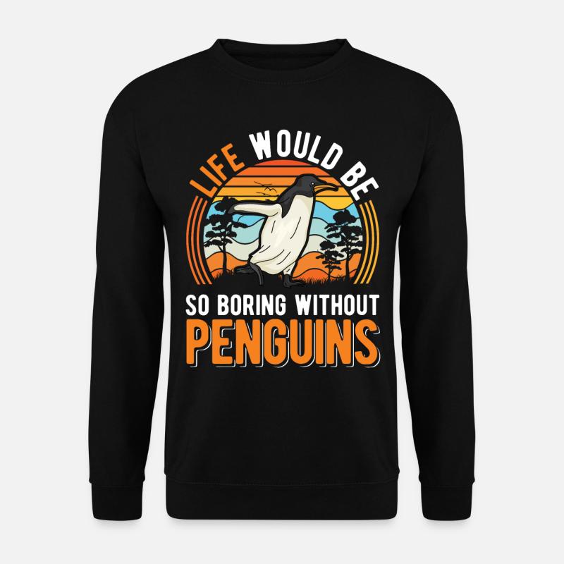 Pinguin Geschenk Penguin - Unisex Pullover - Schwarz