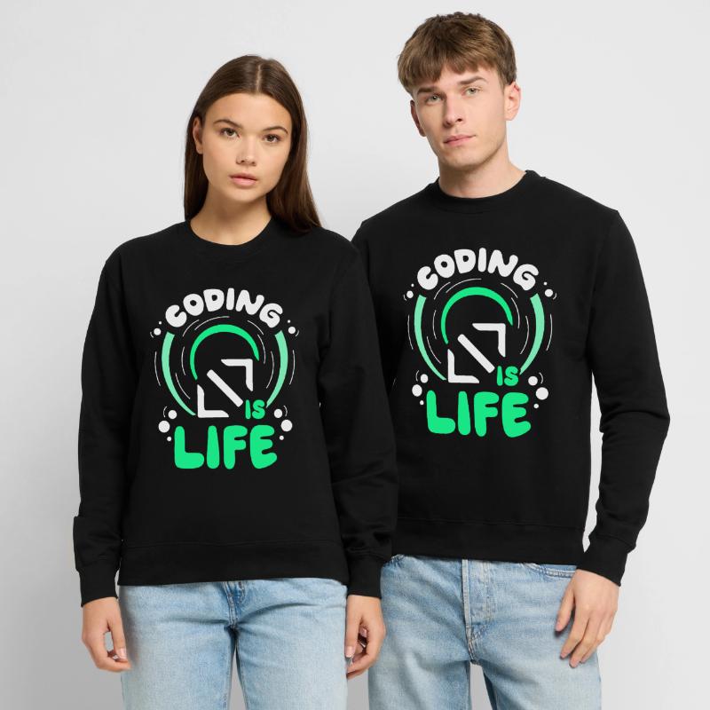Coding Ist Leben Code Coder Programmierer Unisex Pullover