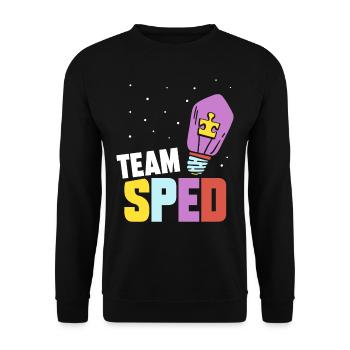 Team Special Education Teacher Special Education Profession - Unisex Sweatshirt - black - Front - Alina (178cm) & Michal (187cm)