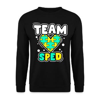Team Special Education Teacher Special Education Profession - Unisex Sweatshirt - black - Front - Alina (178cm) & Michal (187cm)