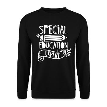Special Education Expert Teacher Special Education Teacher - Unisex Sweatshirt - black - Front - Alina (178cm) & Michal (187cm)