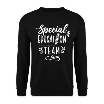 Équipe d’éducation de l’enfance en difficulté Profession d’enseignant en éducation de l’enfance en difficulté - Sweat-shirt Unisexe - noir - Devant - Alina (178cm) & Michal (187cm)