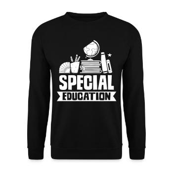 Sonderpädagogik Beruf Lehrer Sonderpädagoge - Unisex Pullover - Schwarz - Vorne - Alina (178cm) & Michal (187cm)