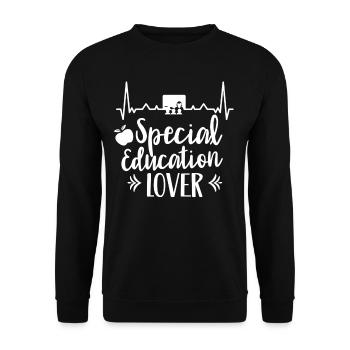 Amoureux de l’enfance en difficulté Enseignant en éducation de l’enfance en difficulté - Sweat-shirt Unisexe - noir - Devant - Alina (178cm) & Michal (187cm)