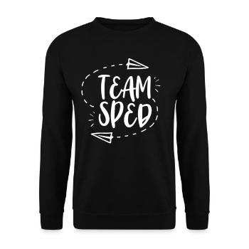 Team Special Education Profession Teacher Special Education Teacher - Unisex Sweatshirt - black - Front - Alina (178cm) & Michal (187cm)