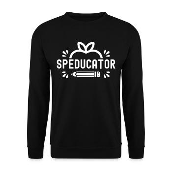 Speducator Special Education Special Education Teacher - Unisex Sweatshirt - black - Front - Alina (178cm) & Michal (187cm)
