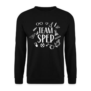 Team Special Education Teacher Profession Special Education Teacher - Unisex Sweatshirt - black - Front - Alina (178cm) & Michal (187cm)
