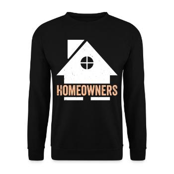 Hauseigentümer Hausbesitzer Hausherr Haus - Unisex Pullover - Schwarz - Vorne - Alina (178cm) & Michal (187cm)