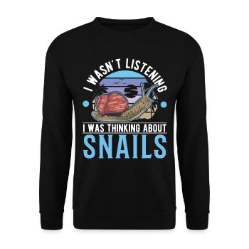 Snail Gift Vineyard Snail - Unisex Sweatshirt - black - Front - Alina (178cm) & Michal (187cm)