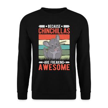 Parce que les chinchillas sont impressionnants - Sweat-shirt Unisexe - noir - Devant - Alina (178cm) & Michal (187cm)