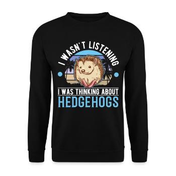 Hérisson Liehbaber orgue épineux - Sweat-shirt Unisexe - noir - Devant - Alina (178cm) & Michal (187cm)