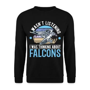 Falconer Cadeau Fauconnerner Fauconnernière - Sweat-shirt Unisexe - noir - Devant - Alina (178cm) & Michal (187cm)