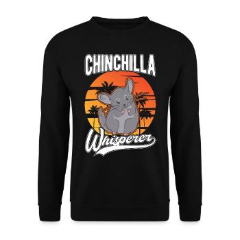 Chinchilla Flüsterer Chinchilla Whisperer - Unisex Pullover - Schwarz - Vorne - Alina (178cm) & Michal (187cm)
