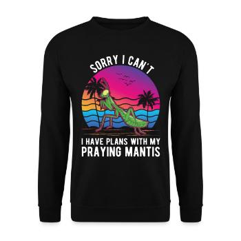 Praying Mantis Gift Mantis Mantis Mantis Fangschrecke - Unisex Sweatshirt - black - Front - Alina (178cm) & Michal (187cm)